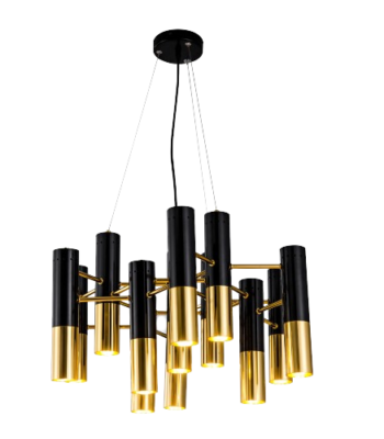 Cristina-Sputnik Metal Gold and Black LED Chandelier